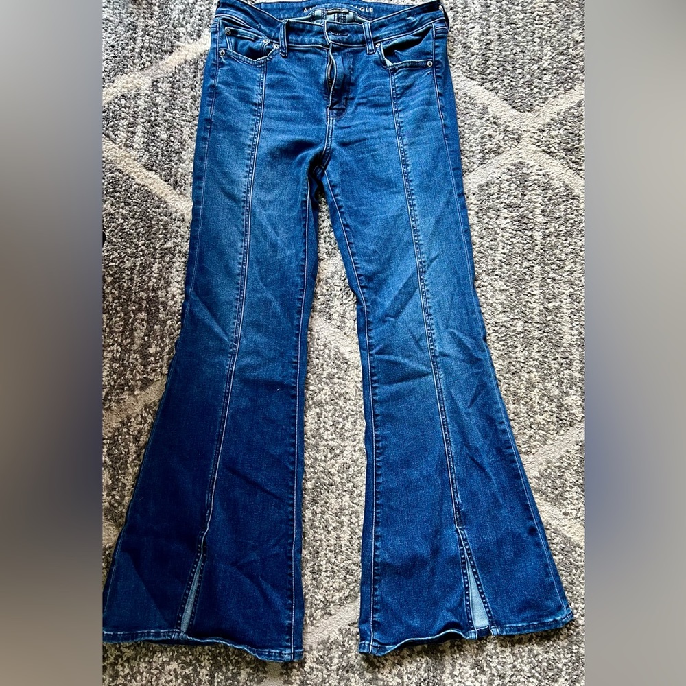American eagle festival flare jeans women size 10 regular